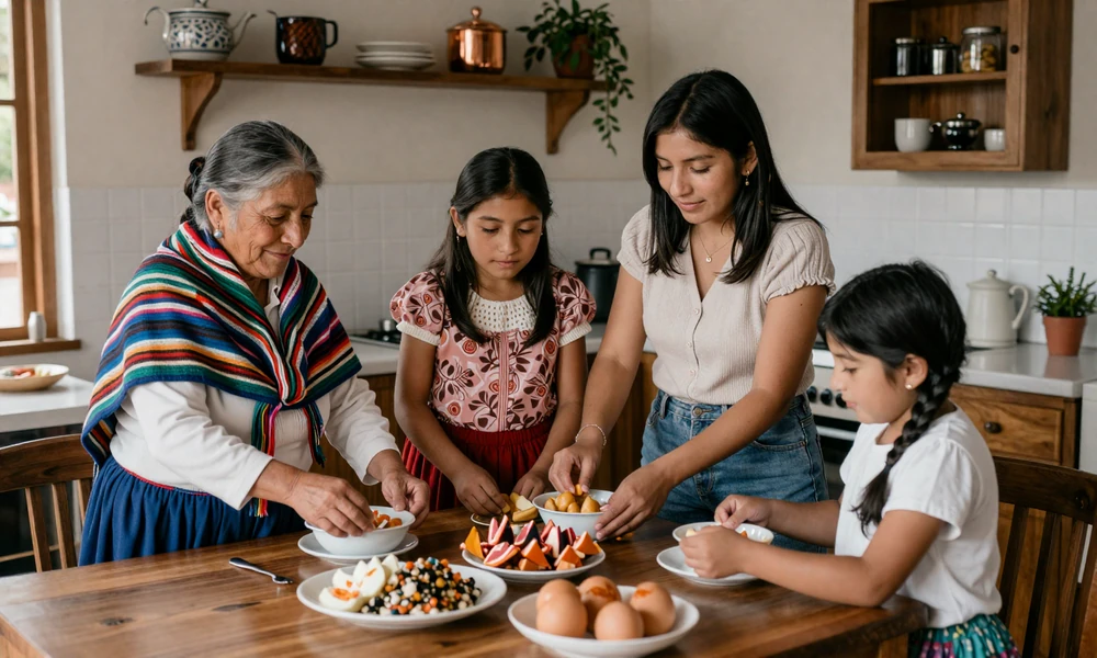 Multi-generational Bolivian family