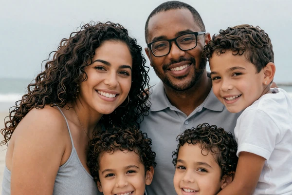James and Carmen with children