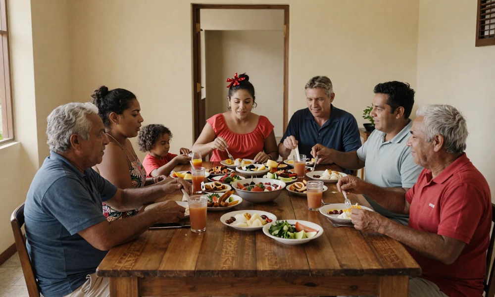 Cuban family gathering showing close bonds