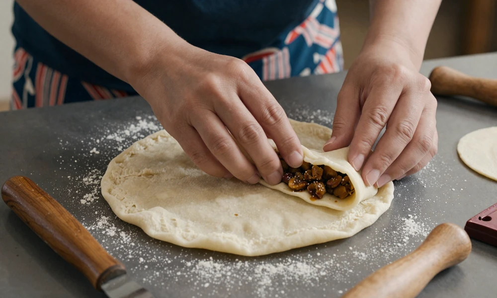 Making traditional Salvadoran pupusas