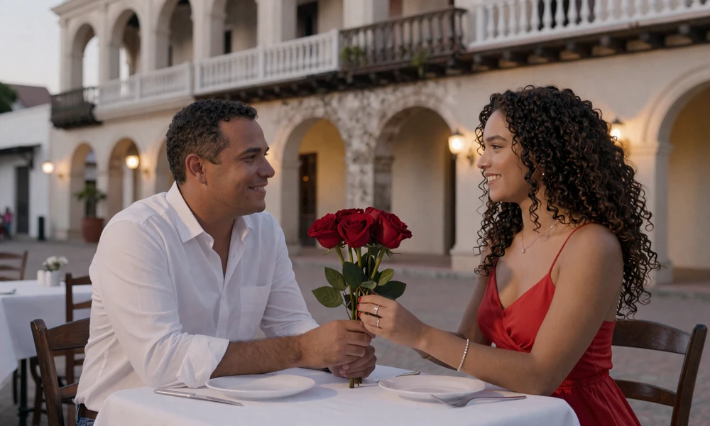 Romantic date with Dominican woman in Santo Domingo colonial zone